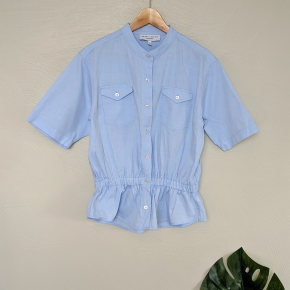 Athleta Tops - Derek Lam 10C Athleta Tribeca blue button down top
